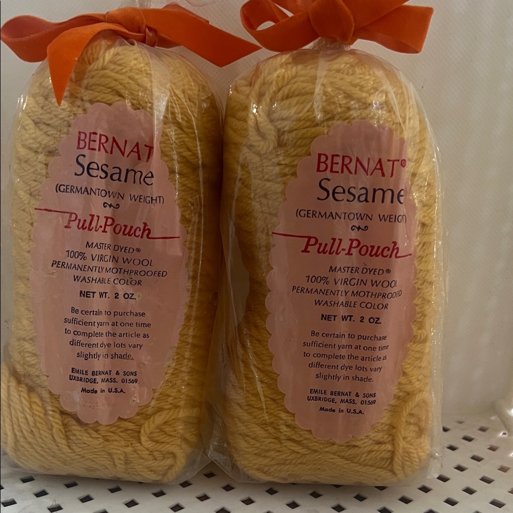 Bernat Sesame Pull-Pouch Yarn - Warm Yellow